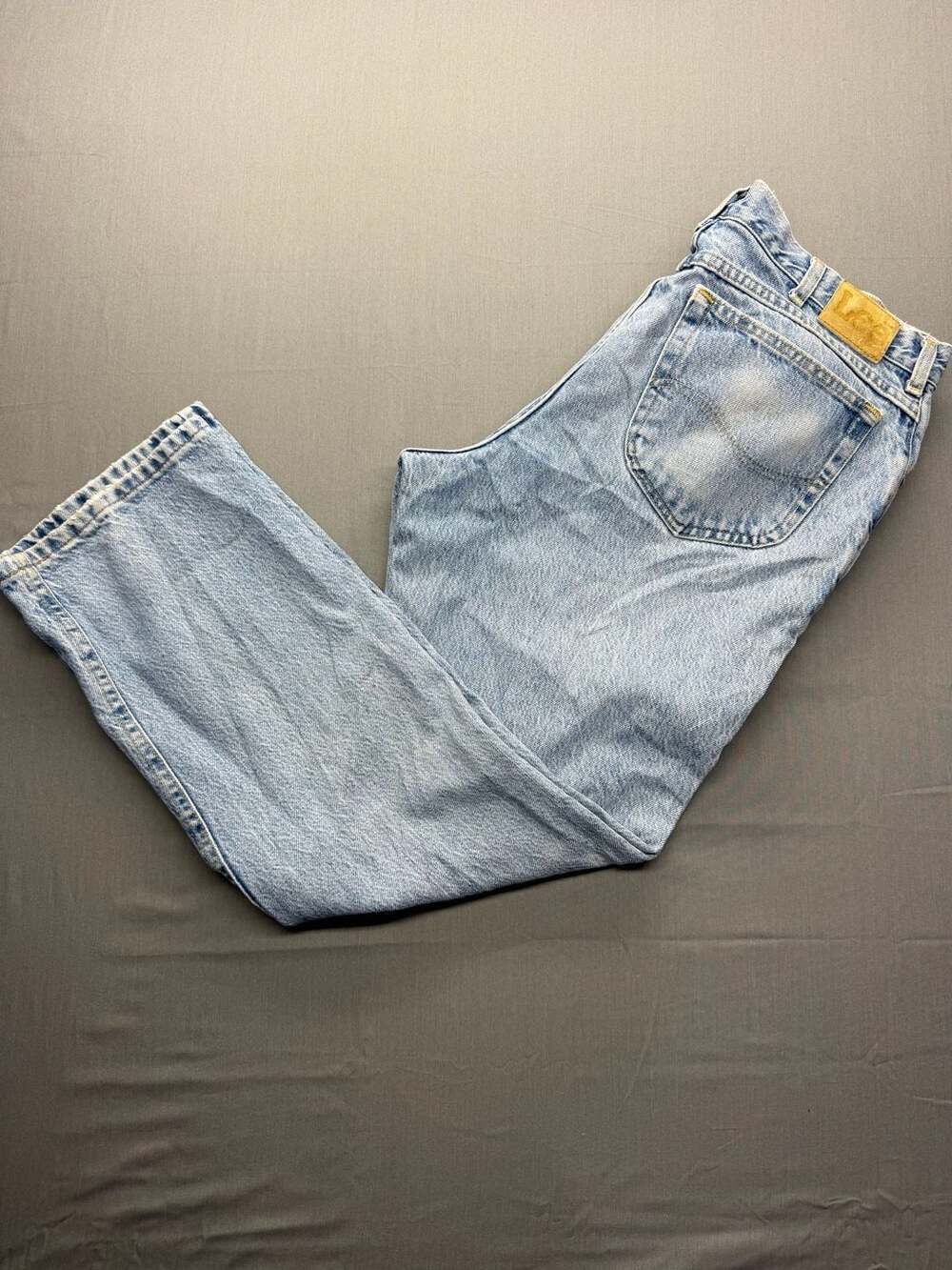 Lee Denim Jeans Light Wash Blue Straight Leg 90s Vintage